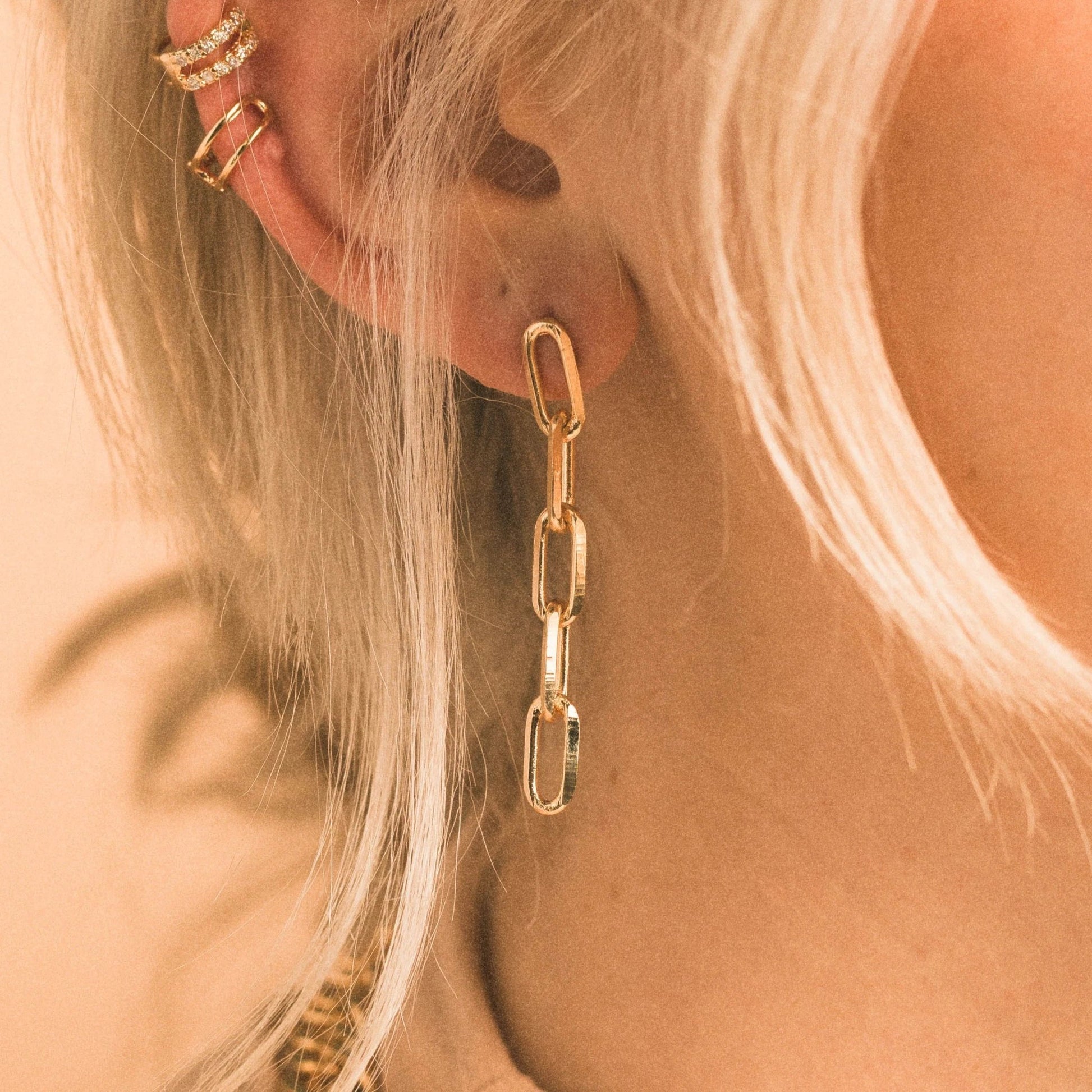 PaperClip Link Earrings by Views & Co