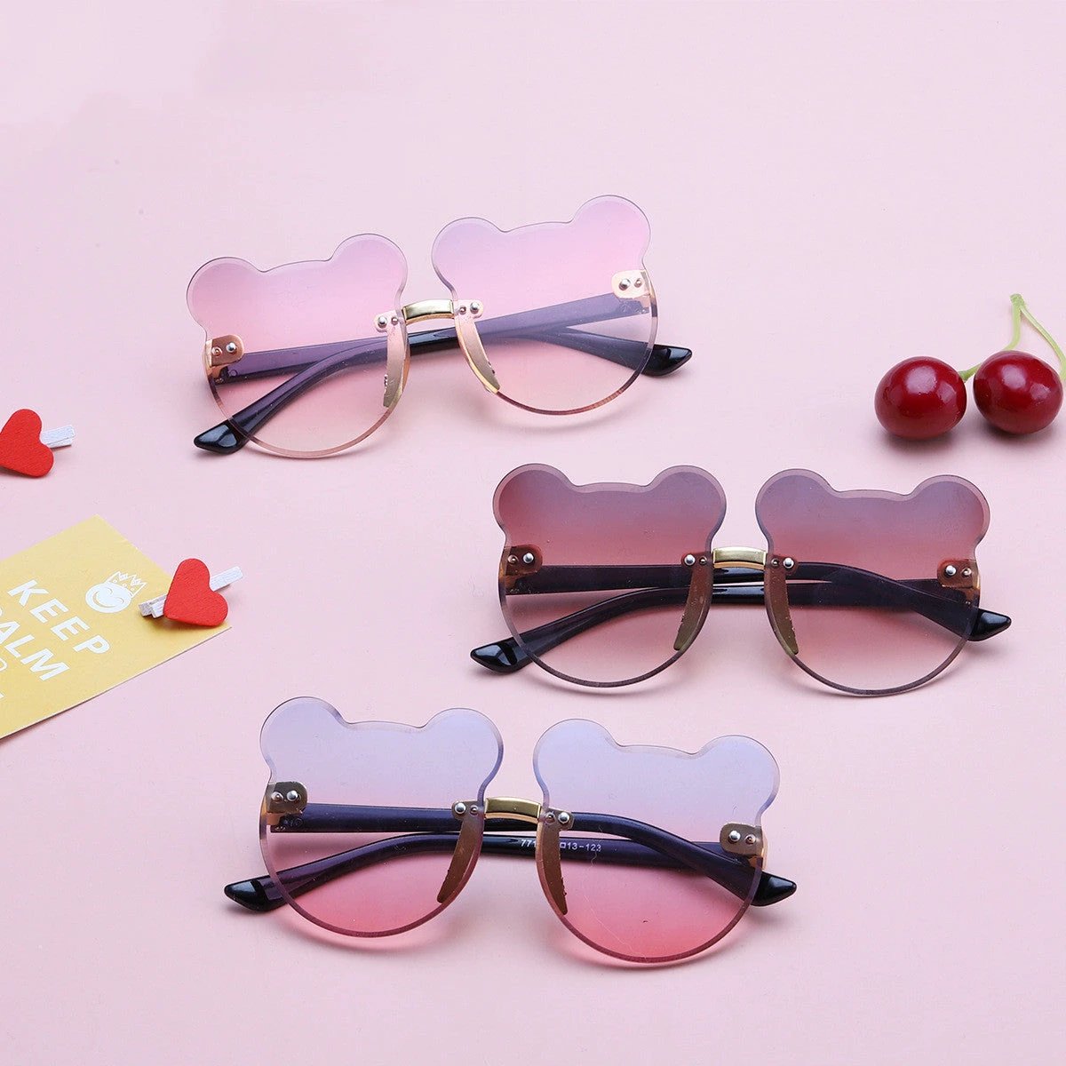 Cat Ear Kids Sunglasses Frameless Shape by GJG Denim