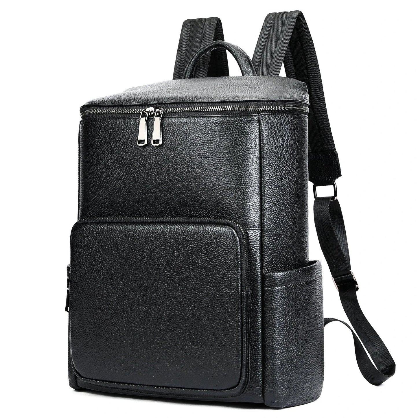 Men's Leather Commuter Casual Laptop Backpack by GJG Denim