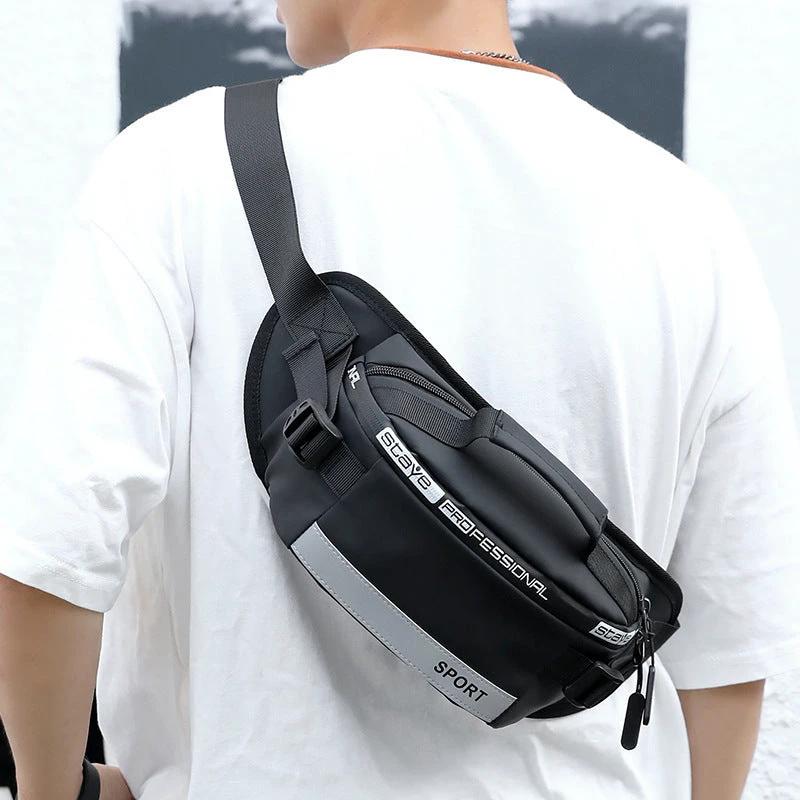 Men's Reflective Crossbody Bags by GJG Denim