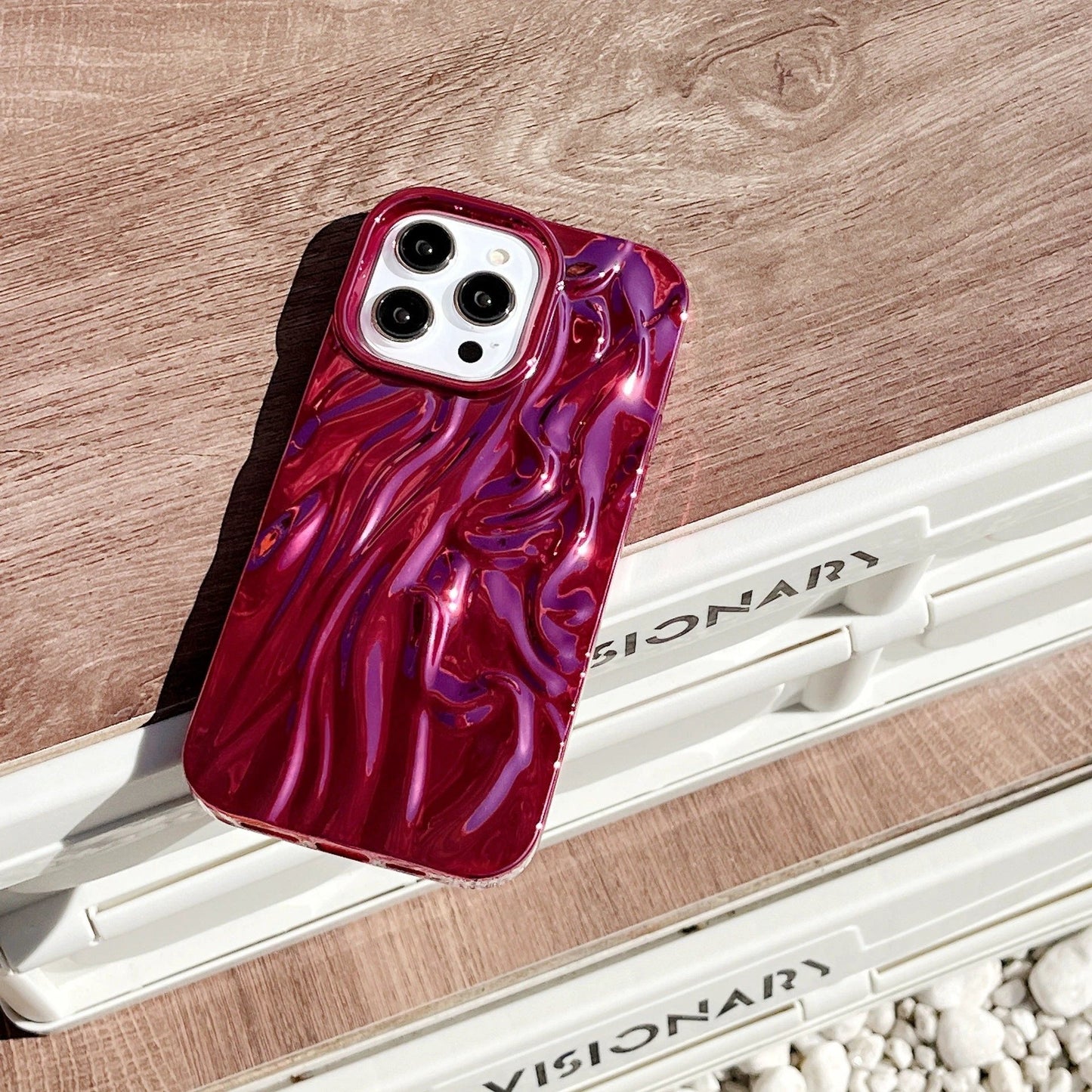 Three-dimensional Pleated Pattern Soft Phone Case by GJG Denim