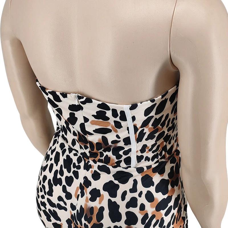Leopard Print Jumpsuit Plus Size Women's by GJG Denim