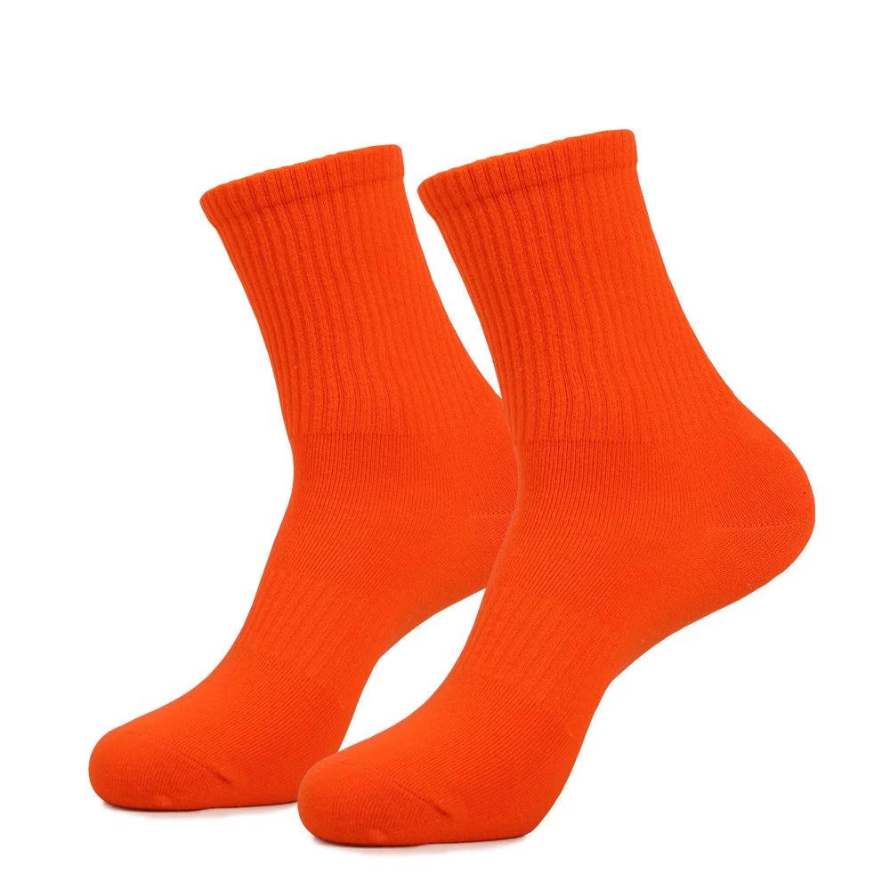 Men's Mid-calf Combed Cotton Athletic Sweat-absorbent Breathable High-pass Non-stuffy Socks by GJG Denim