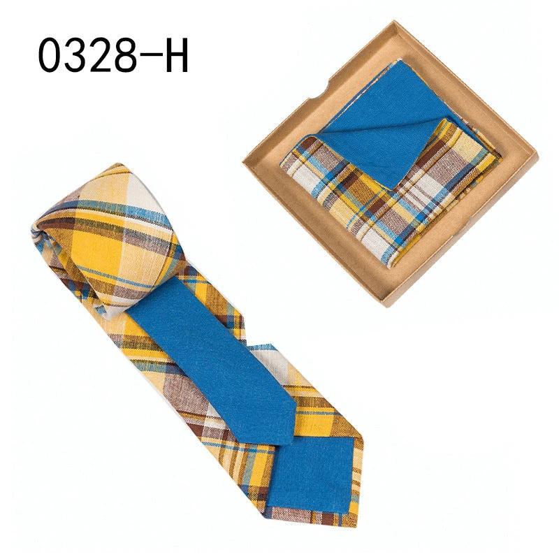 Men's Floral Print Tie and Pocket Square by GJG Denim
