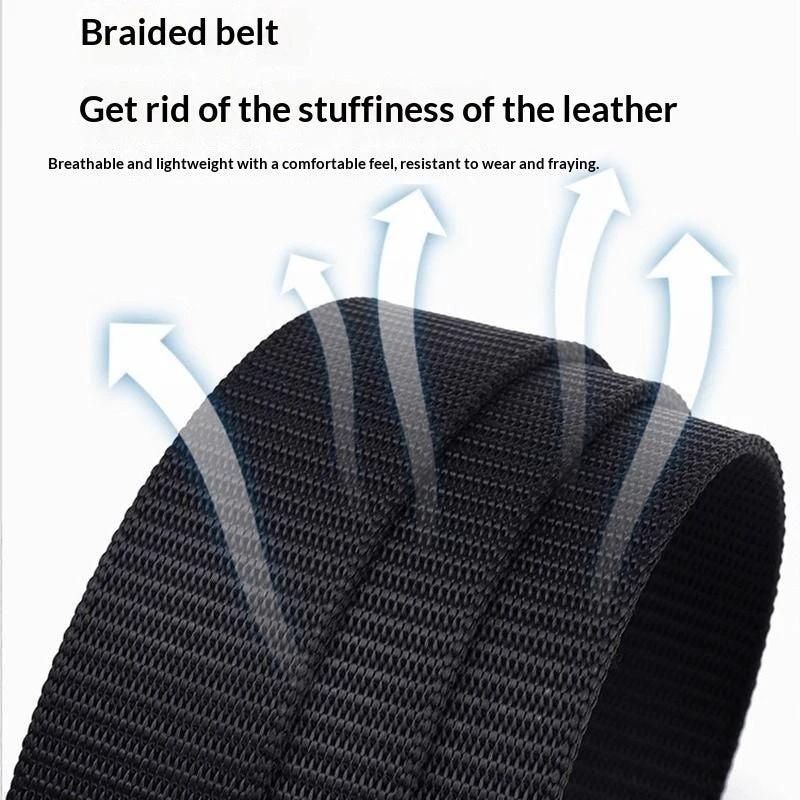 Men's Toothless Buckle Nylon Belt by GJG Denim