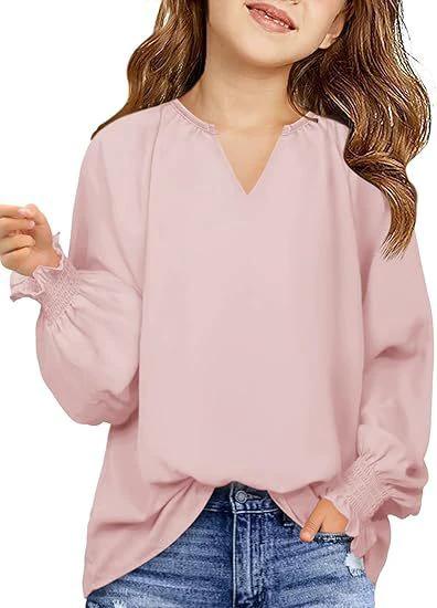 New Loose-fitting Solid Color Long Sleeves Children's Clothing Shirt by GJG Denim