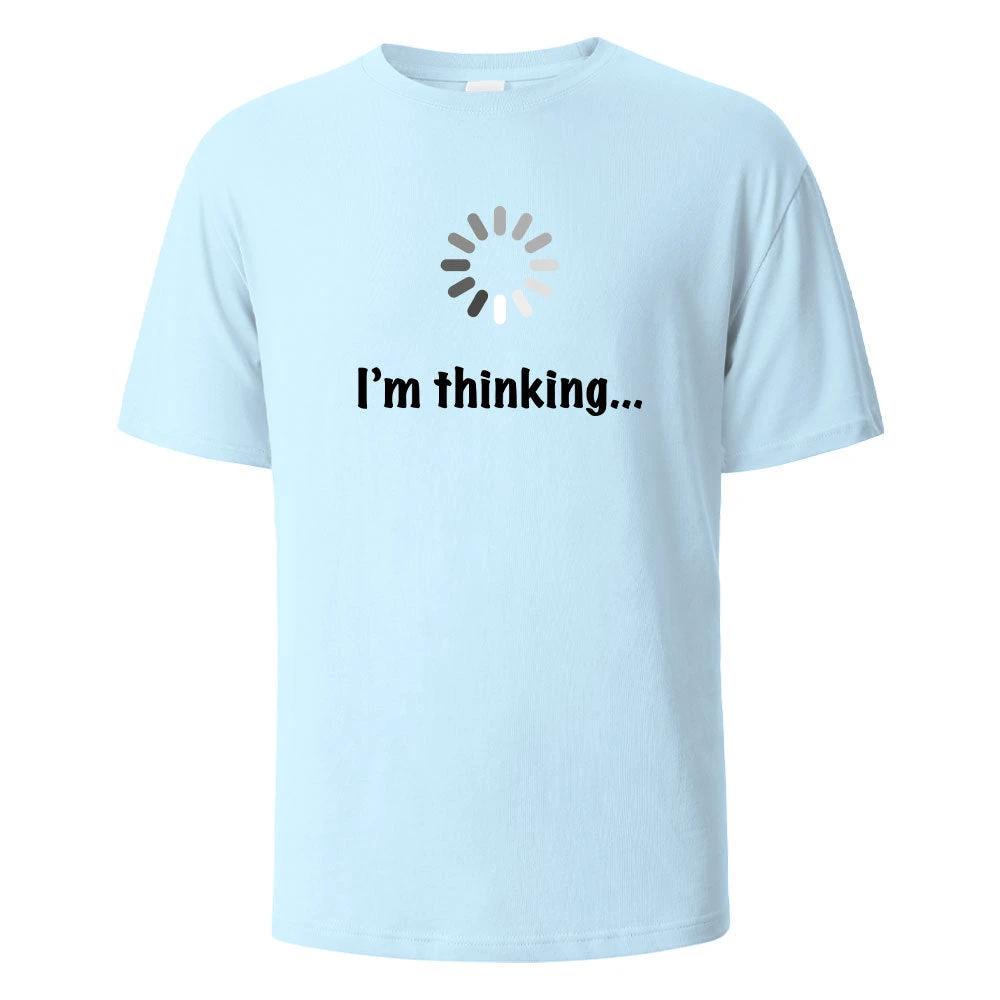 "I'm Thinking" Printed T-shirt for Men by GJG Denim