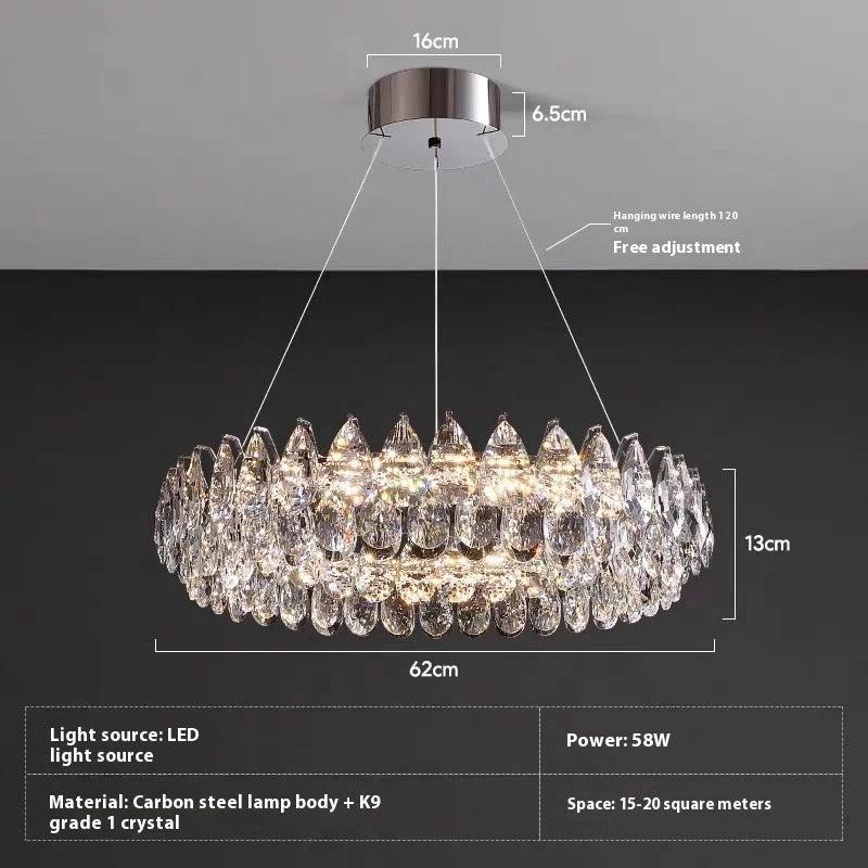 Crystal Modern Room French Villa Chandelier by GJG Denim