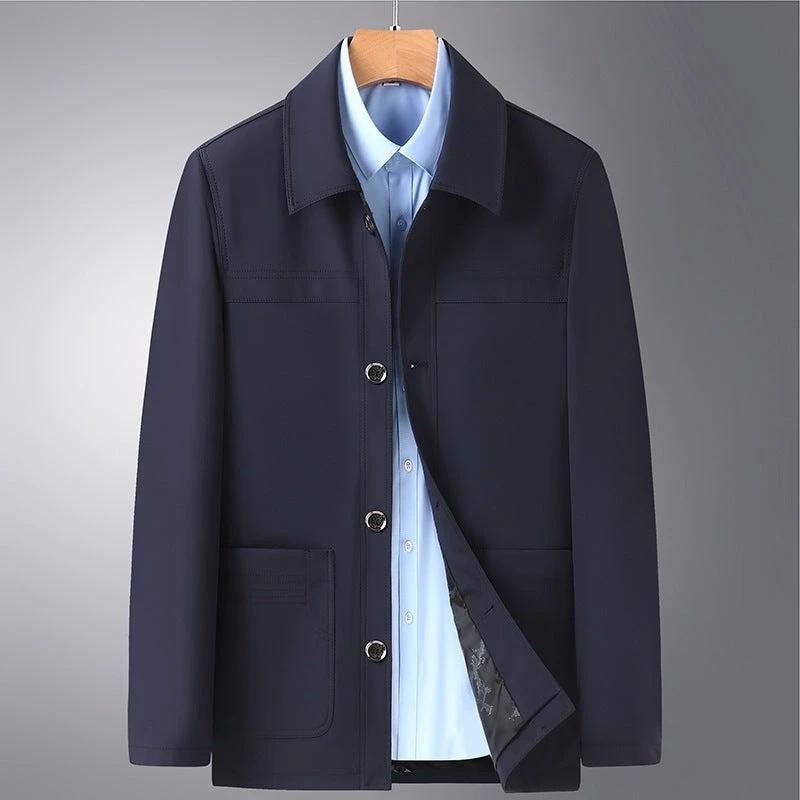 Men's Turn-down Collar Coat by GJG Denim