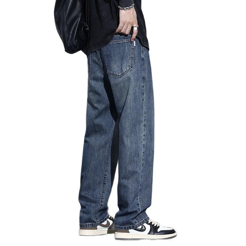 Men's Fleece Lined Retro Straight Leg Jeans by GJG Denim