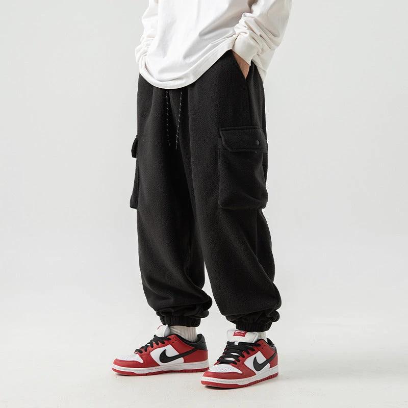 Men's Polar Fleece Loose Sports Workwear Sweatpants by GJG Denim