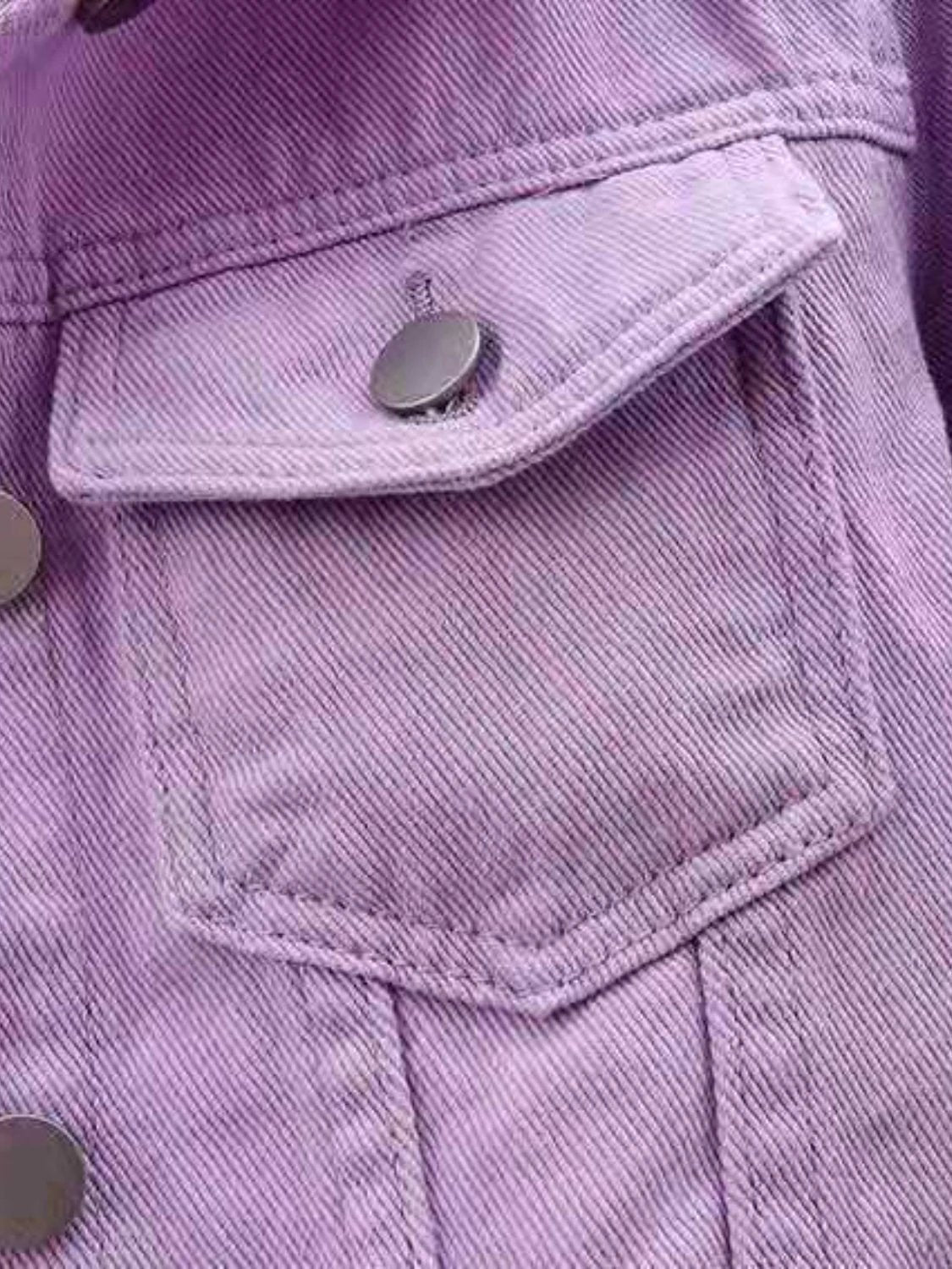 Full Size Cropped Denim Jacket Plus Size by Lady Ros