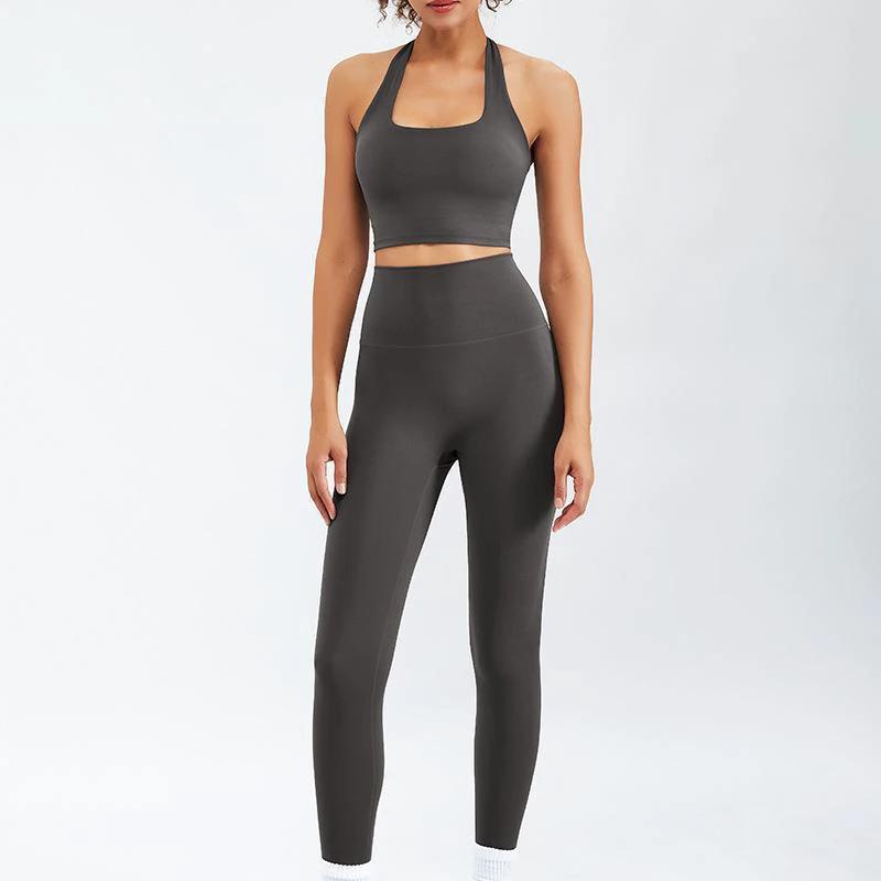 Nude Feel Yoga Long-sleeve Zipper Workout Clothes Suit by GJG Denim