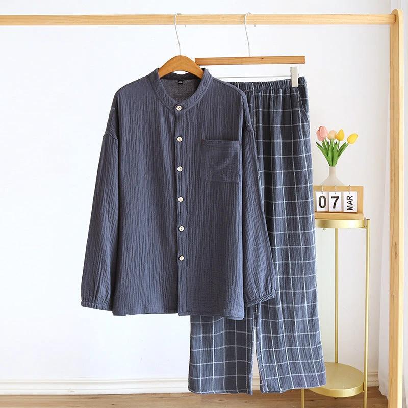 Men's Cotton Gauze Pajama Set by GJG Denim