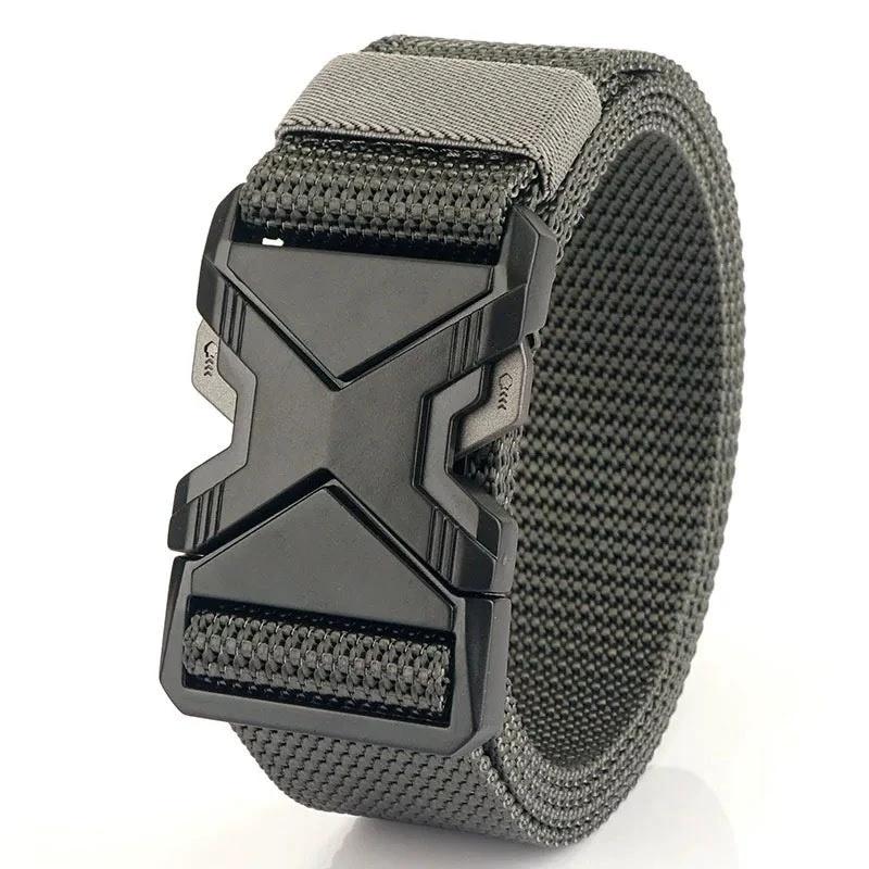 Men's Toothless Automatic Woven Buckle Belt by GJG Denim