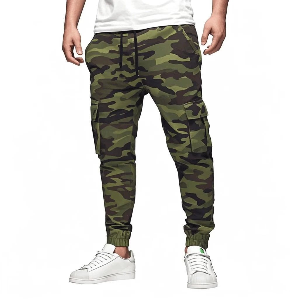 Men's Multi-pocket Drawstring Leisure Pants by GJG Denim