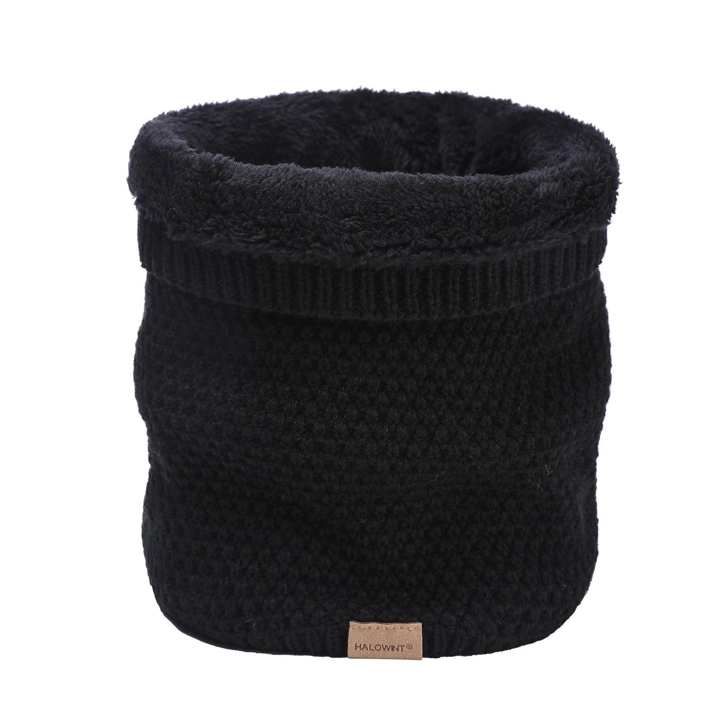 Men's Knitted Velvet Padded Neck Protection Scarf by GJG Denim