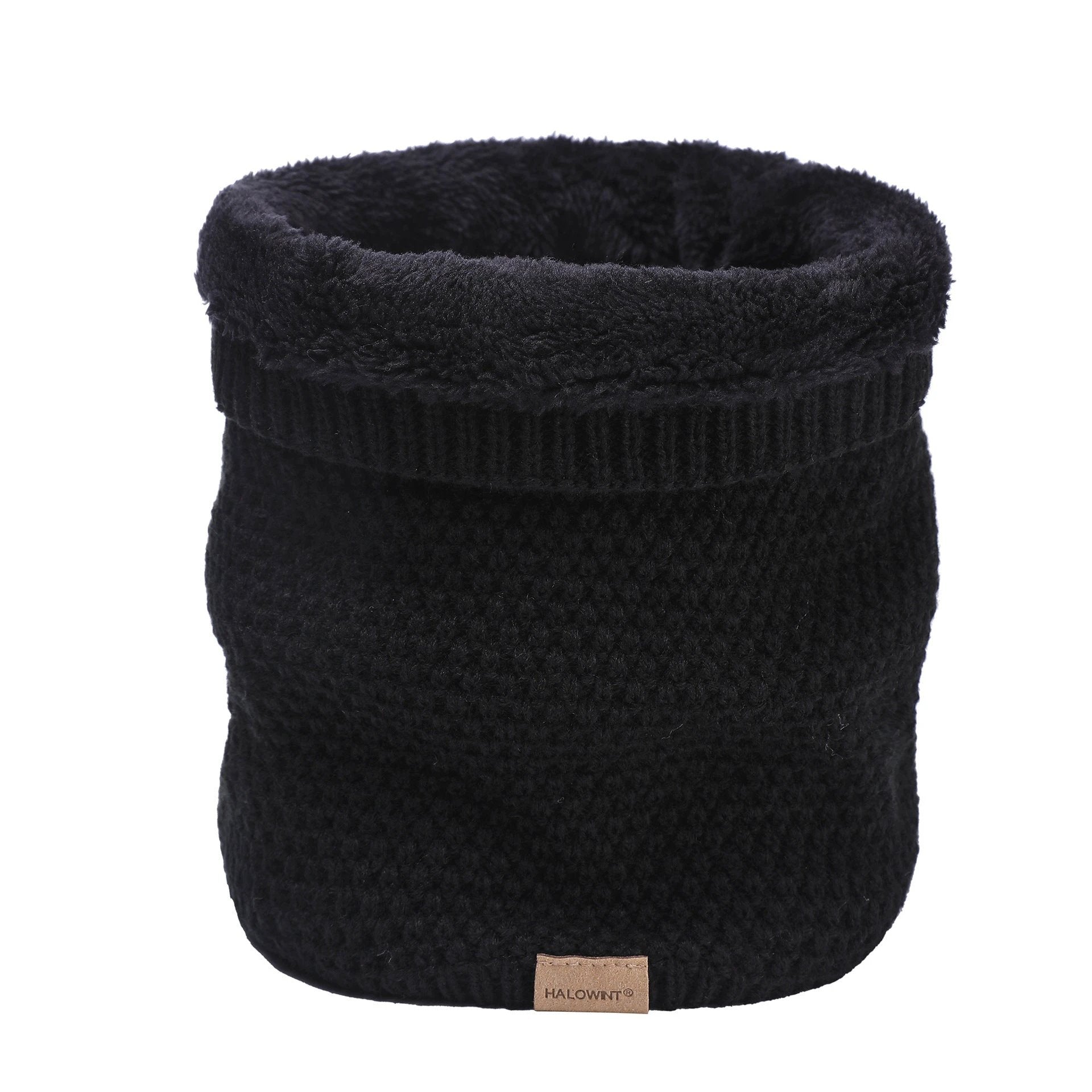 Men's Knitted Velvet Padded Neck Protection Scarf by GJG Denim