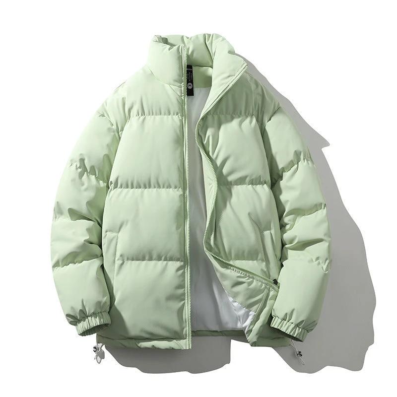 Men's Thick Warm Down Casual Loose Cotton Padded Jacket by GJG Denim