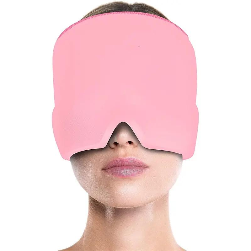 Migraine Relief Hat Cold Therapy Migraine Relief Products Comfortable Head Wrap Ice Pack Eye Mask For Puffy Eyes by GJG Denim