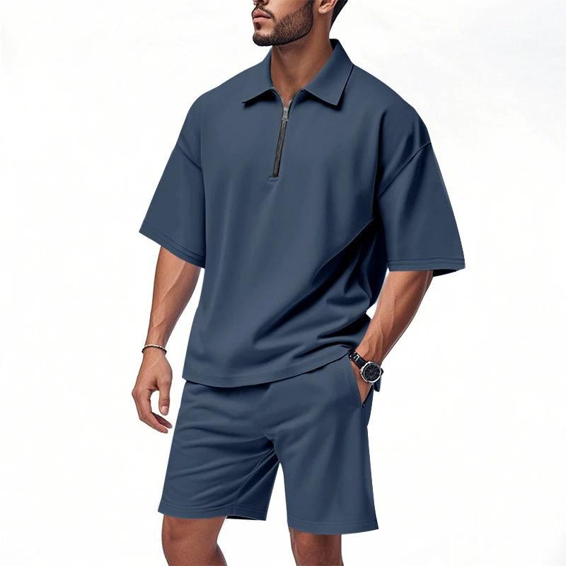 Lapel Suit Men's Summer Two-piece Set Loose by GJG Denim