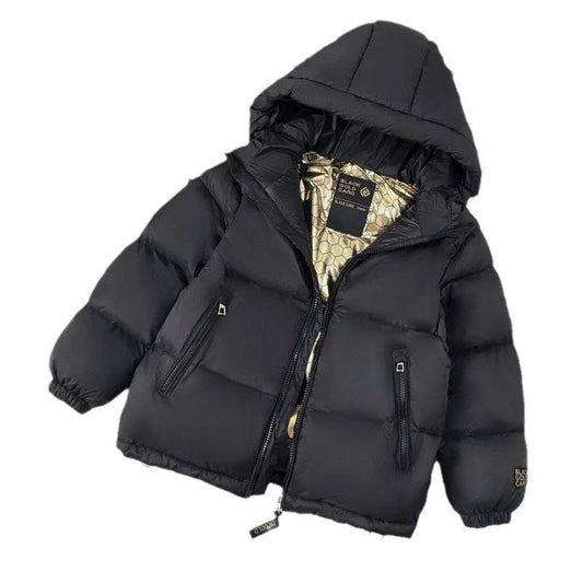Trendy Best-selling Black Gold Children's Down Jacket by GJG Denim