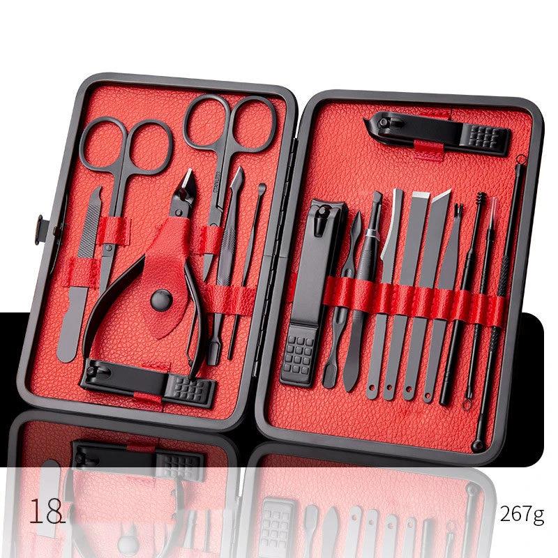 Professional Scissors Nail Clippers Set Ear Spoon Dead Skin Pliers Nail Cutting Pliers Pedicure Knife Nail Groove Trimmers by GJG Denim