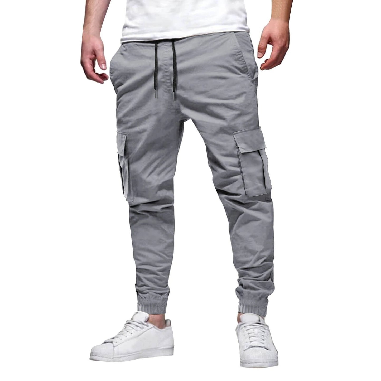 Men's Multi-pocket Drawstring Leisure Pants by GJG Denim