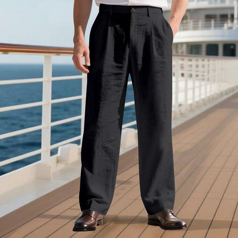 Men's Loose Straight Business Pants by GJG Denim