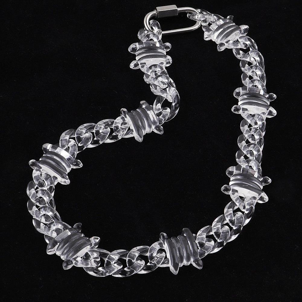 Metal Safety Buckle Chain Necklace For Men by GJG Denim