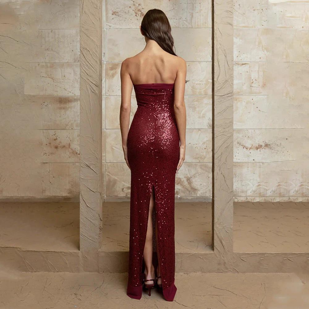 Women's Evening Dress Elegant Bandeau Slim-fit by GJG Denim