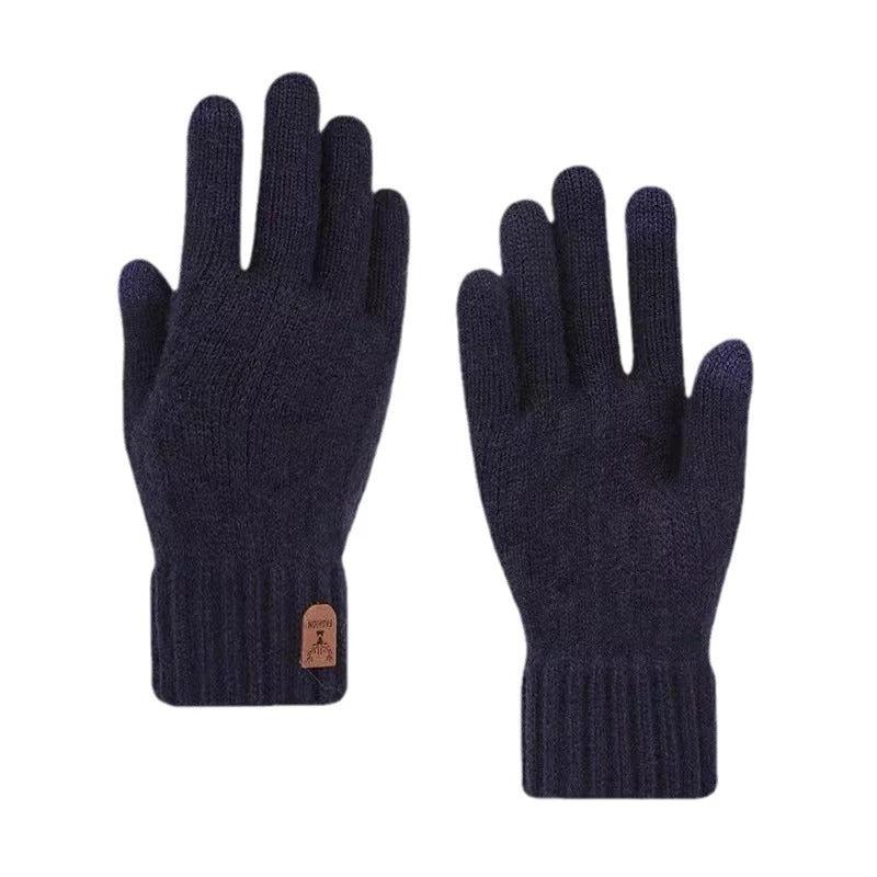 Men's Cold-proof Wool Knitted Gloves by GJG Denim