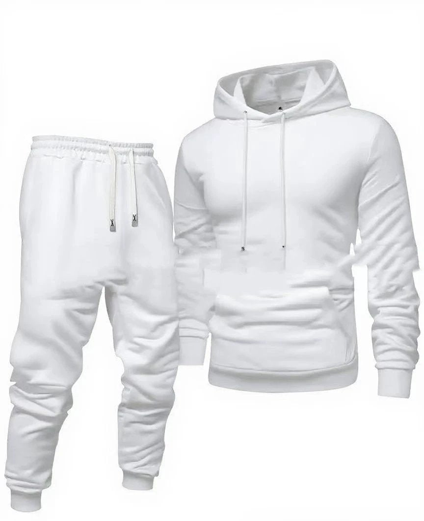 Men's Hooded Sweatshirt And Sweatpants Sports Suit by GJG Denim