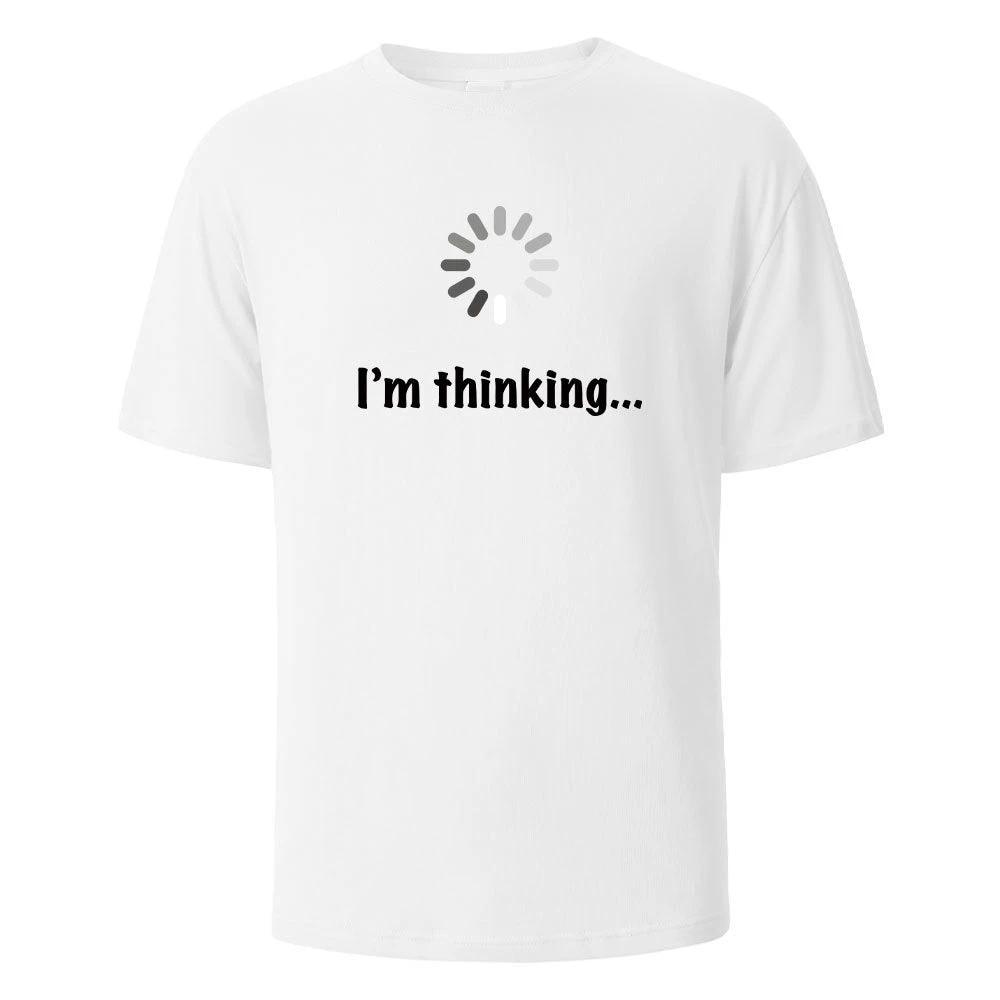 "I'm Thinking" Printed T-shirt for Men by GJG Denim
