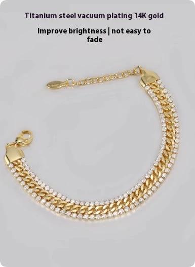 Men's Gold Tennis Bracelet by GJG Denim