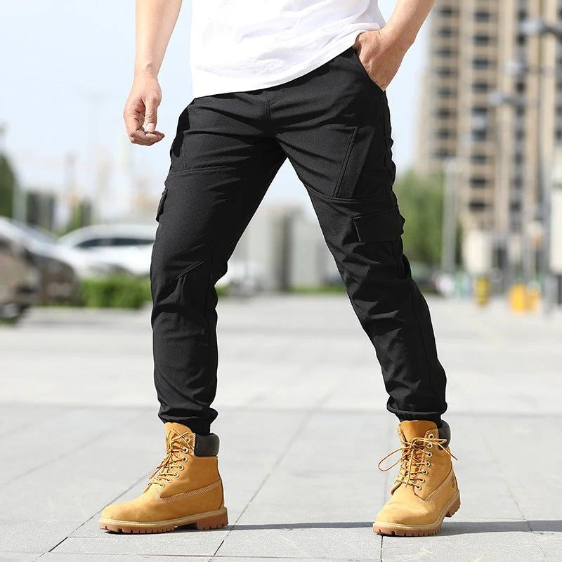 Men's Multi-pocket Cargo Pants by GJG Denim