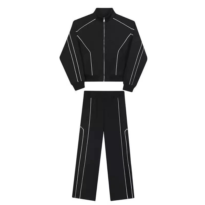 Men's Casual Wide-leg Pants Sports Suit by GJG Denim