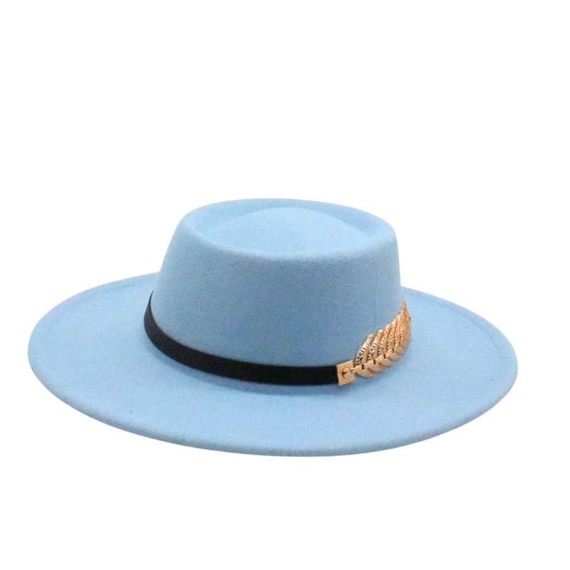 Retro Wide-Brimmed Wool Jazz Hat For Men by GJG Denim