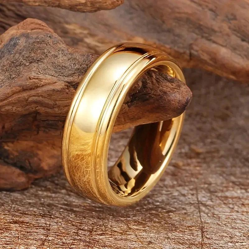 Fashion Creative Gold Stainless Steel Ring For Men by GJG Denim