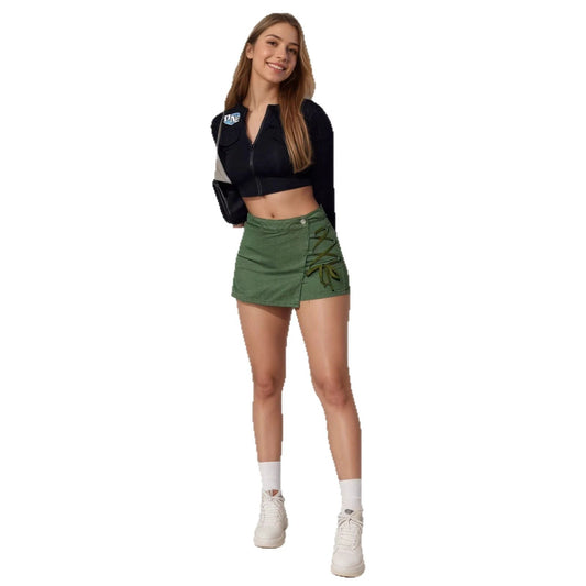 Womens Distressed Vintage Denim Skirt by GJG Denim