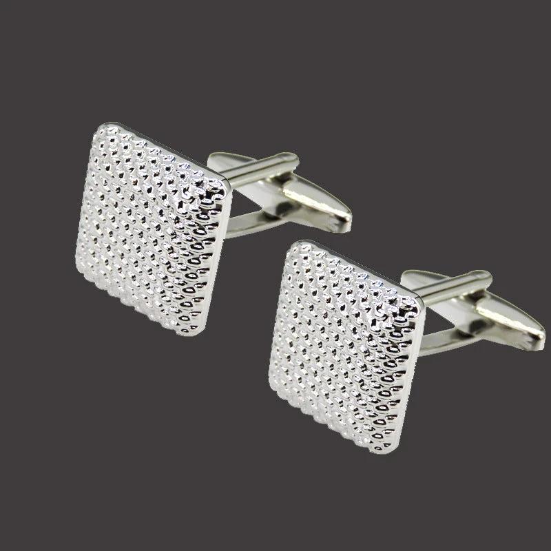 Copper Black Golden And Silver Laser Metal Cufflinks For Men by GJG Denim