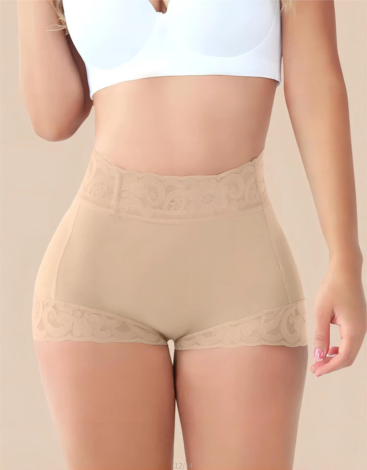 Plus-size Lace Hip-lifting Tummy-control Shapewear For Women by GJG Denim