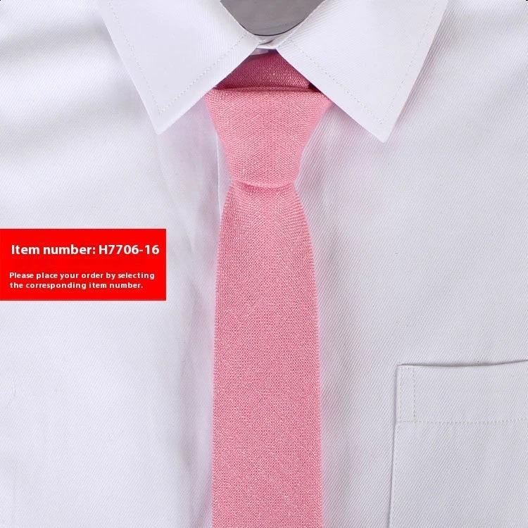 Solid Color Narrow Cotton Men's 6cm Tie by GJG Denim