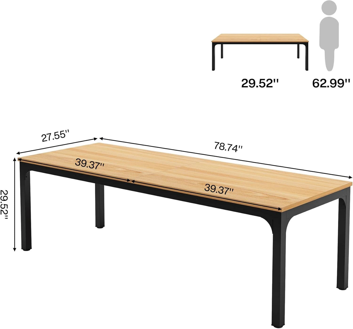 Rectangle Executive Desk, Office Desk by GJG Denim