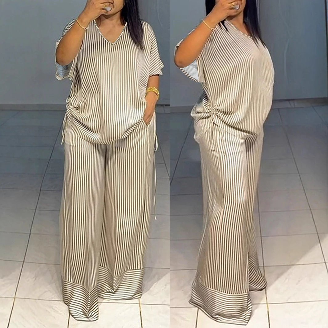 Straight Plus Size Set With Drawstring On Both Sides by GJG Denim