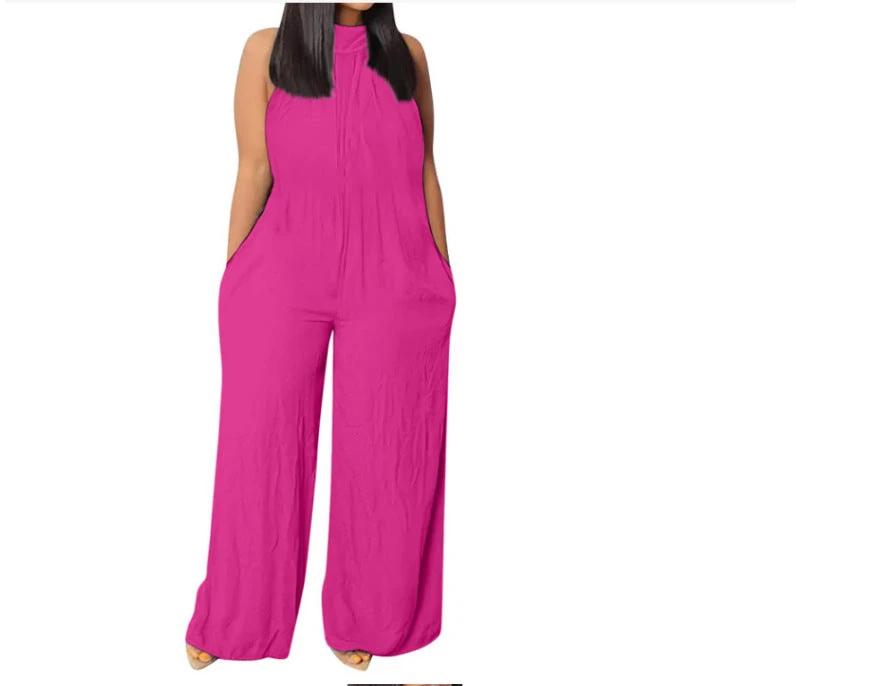 Wide-leg Sleeveless Jumpsuit by GJG Denim