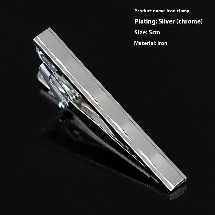 Men's Business Silver Simple Fashion Short Tie Clip by GJG Denim
