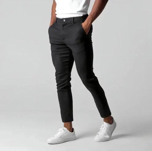 Men's Slim Business Casual Straight Pants by GJG Denim