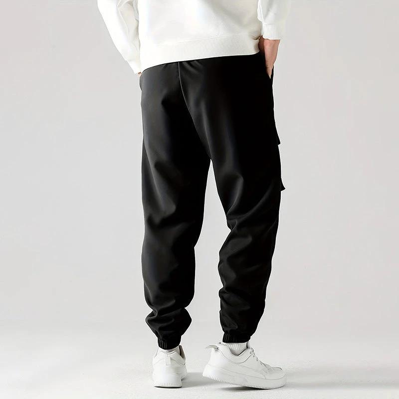 Straight Ankle Tied Wear-resistant Overalls Casual Pants by GJG Denim