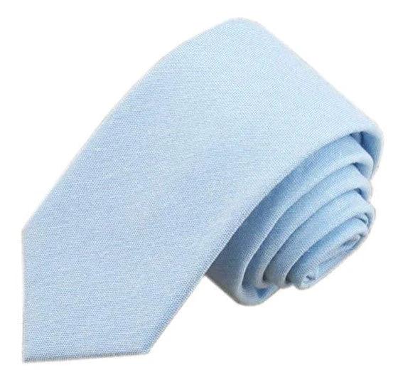 6cm Solid Color Cotton And Linen Men's Casual Narrow Tie by GJG Denim